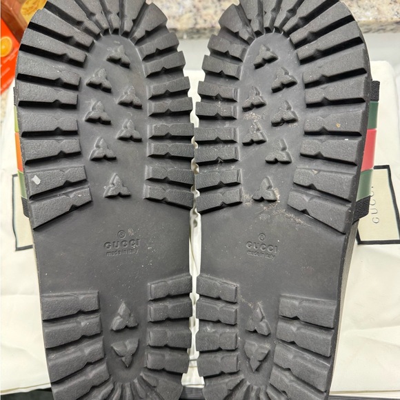 Gucci Black Slides with Red and Green Stripes size 14 - Picture 3 of 8